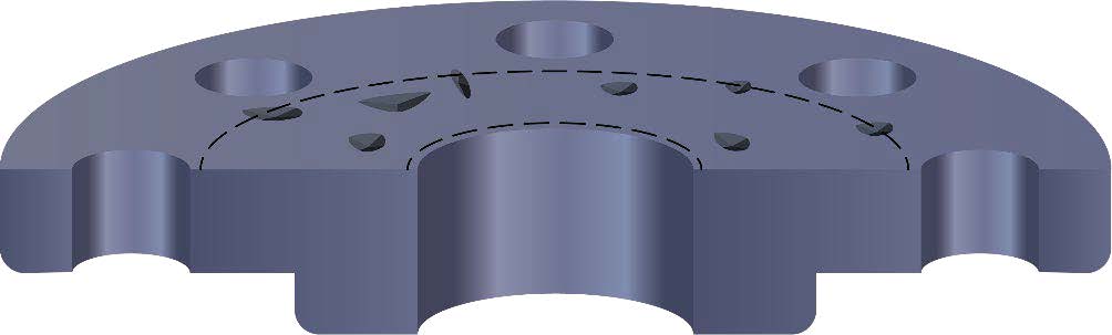 Forces in a bolted flange connection